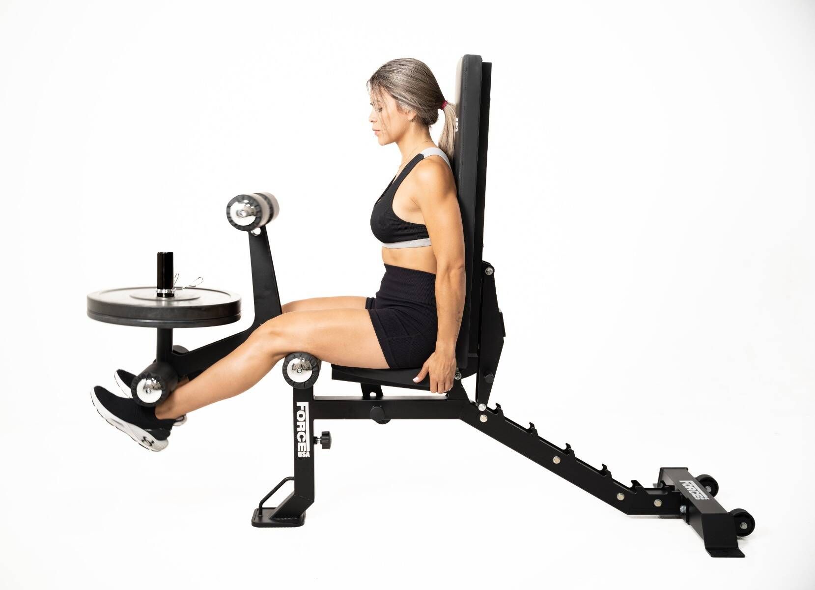 Force USA MyBench V2 - Banc Réglable avec Pupitre de Biceps et Extension de Jambes