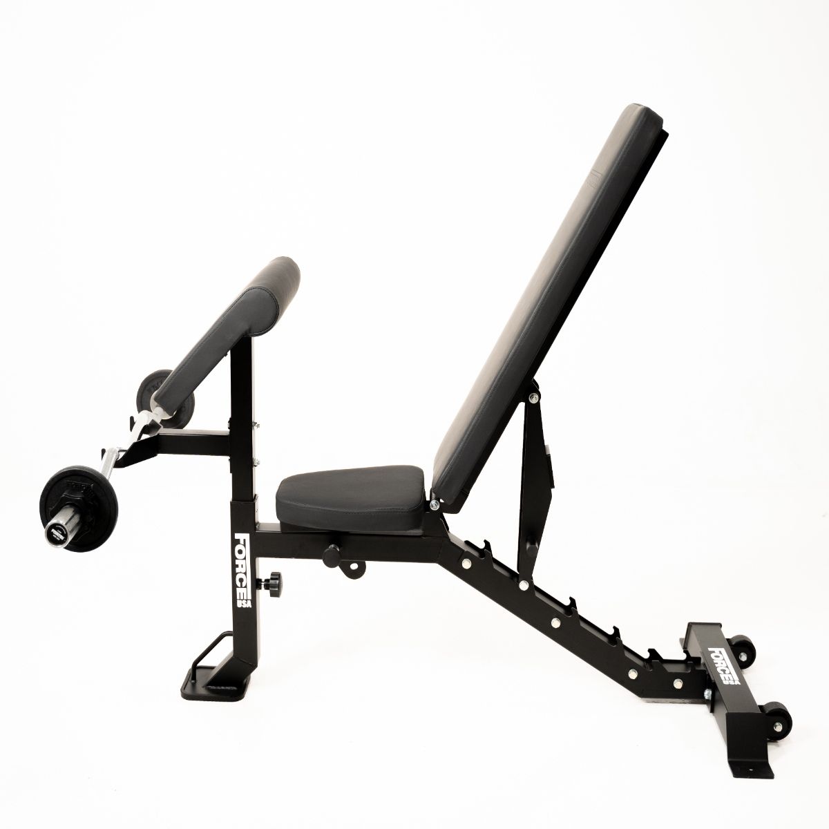 Force USA MyBench V2 - Banc Réglable avec Pupitre de Biceps et Extension de Jambes