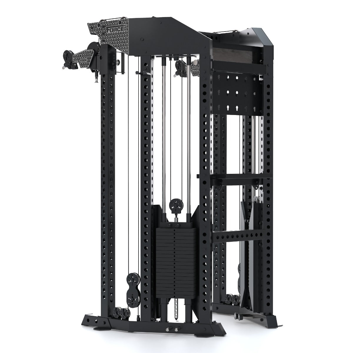 Functional Trainer Rack – Double Poulie Réglable + Rack