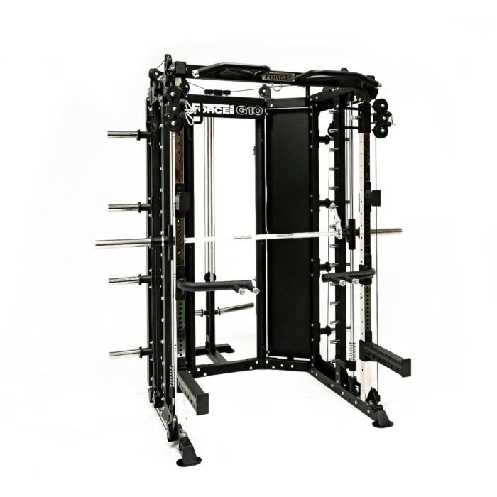 G10® All-In-One Trainer - Machine Smith, Rack + Double Poulie (Rapport de câble 2:1 et 4:1) + 900 € d'Accessoires