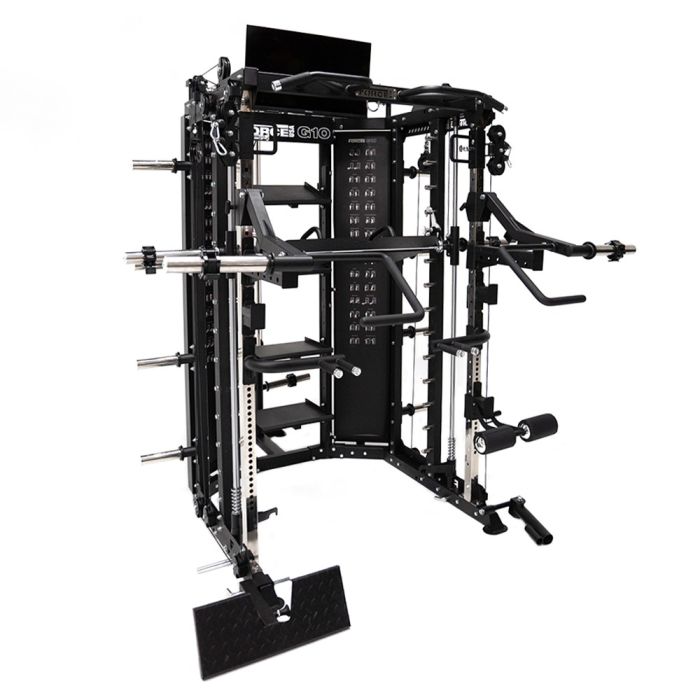 G10® All-In-One Trainer - Machine Smith, Rack + Double Poulie (Rapport de câble 2:1 et 4:1) + 900 € d'Accessoires