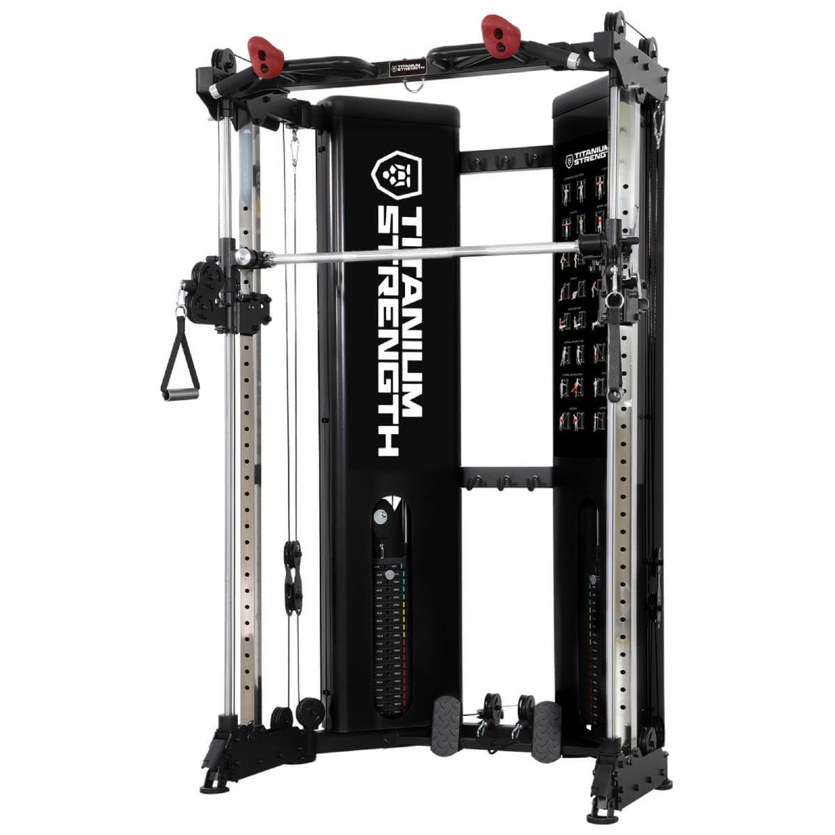 Polia Dupla Ajustável + Smith com Placas Integradas (2x90 kg) – Dobrável FT90