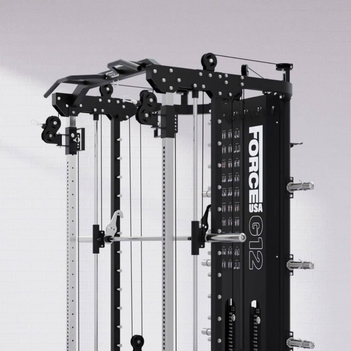 G12™ V2 All-In-One Trainer - Double Poulie (2 x 100 kg), Machine Smith, Rack et Presse pour les Jambes