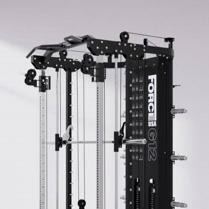 G12™ V2 All-In-One Trainer - Double Poulie (2 x 100 kg), Machine Smith, Rack et Presse pour les Jambes