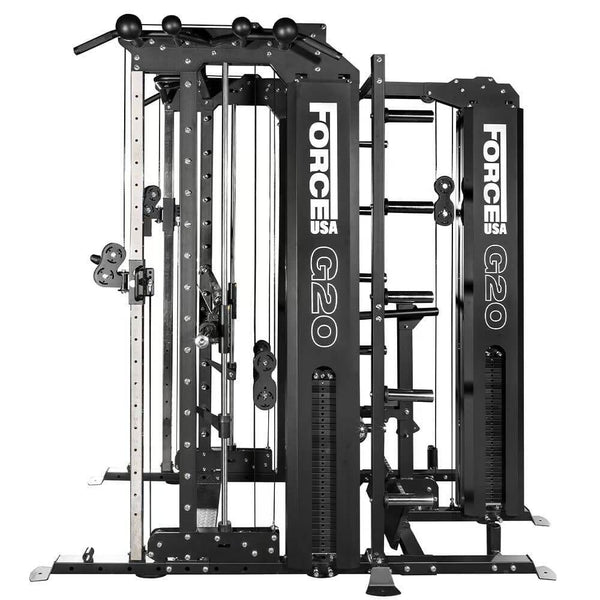 Machine Multifonctionnelle G20 V2 Pro All-In-One Trainer - Smith Machine, Functional Trainer, Power Rack, Vertical Leg Press et Lat and Row Station