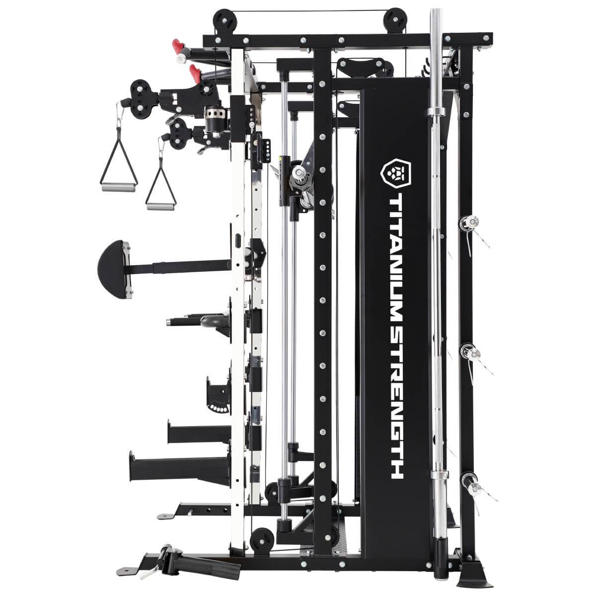 All-in-One Trainer - Poulie Double (2x90 kg), Multipower, Power Rack et Presse à Jambes MX90