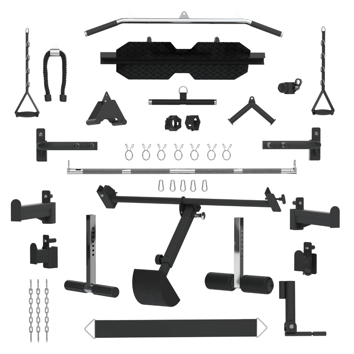 All-in-One Trainer - Poulie Double (2x90 kg), Multipower, Power Rack et Presse à Jambes MX90