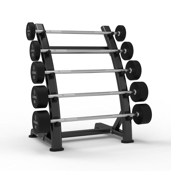 Set de 5 Barres Droites Fixes 10–30 kg + Rack