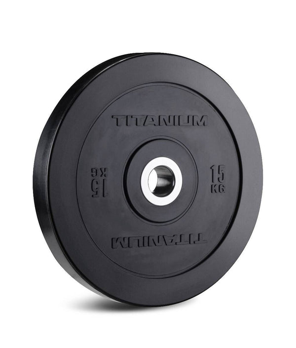 Disque Olympique Bumper Noir 15 KG BP15