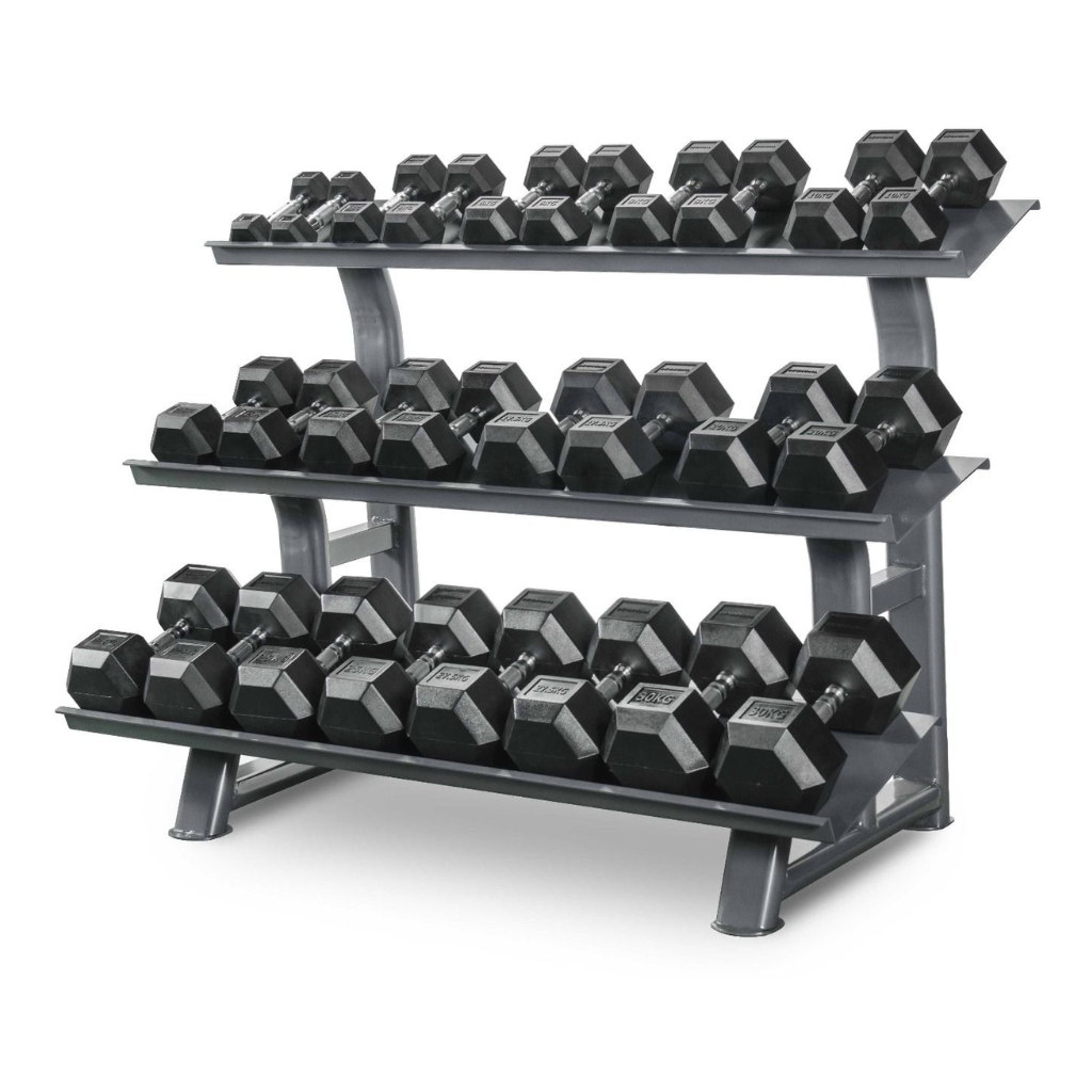Haltères Hexagonales 2-30Kg + Rack de rangement TH30 - Titanium Strength