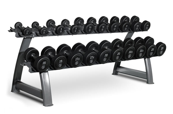 Jeu Haltères Ronds 2,5- 25Kg + Rack HD25